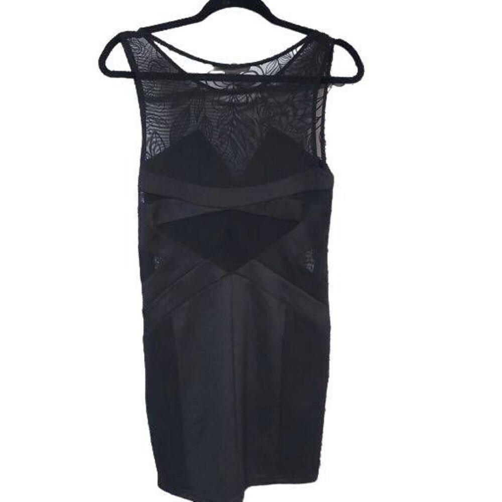 SANS SOUCI bodycon mini black dress sleeveless sexy party women’s med